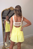 In Motion Double Layered Athletic Dress Yellow