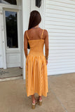 Go For Gold Striped Midi Dress