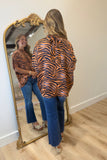 London Bubble Hem Top Tiger