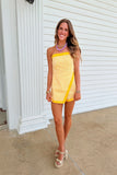 Golden Eagles Striped Overlap Romper