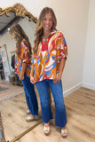 Sloan V Neck Top Multi Geo