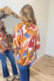 Sloan V Neck Top Multi Geo