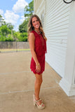 Home Team Floral Skirt Set Crimson