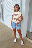 Touchdown Game Day Knit Top Cream