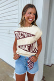 Touchdown Game Day Knit Top Cream