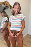 Autumn Amor Striped Sweater Vest Soft Autumn