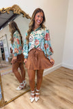 Blooming Beauty Satin Top Mint
