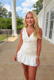 White Out Ruffled Skirt Set