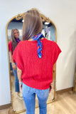 Cozy Cable Knit Sweater Red