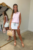 Ocean Drive Denim Skort White