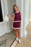 Game Day Contract Trim Skort Set Maroon