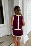 Game Day Contract Trim Skort Set Maroon