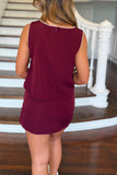 Stadium Style Skirt Set Maroon