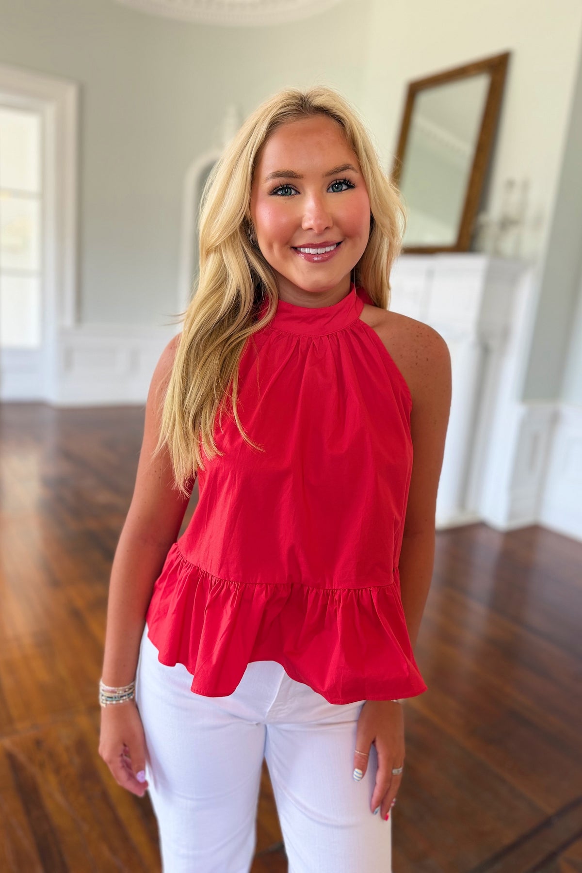 In The Grove Halter Neck Red