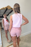 Frilly Striped Shorts Red