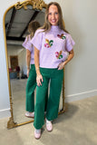 Fleur De Fab Sequin Sweater Vest Lavender
