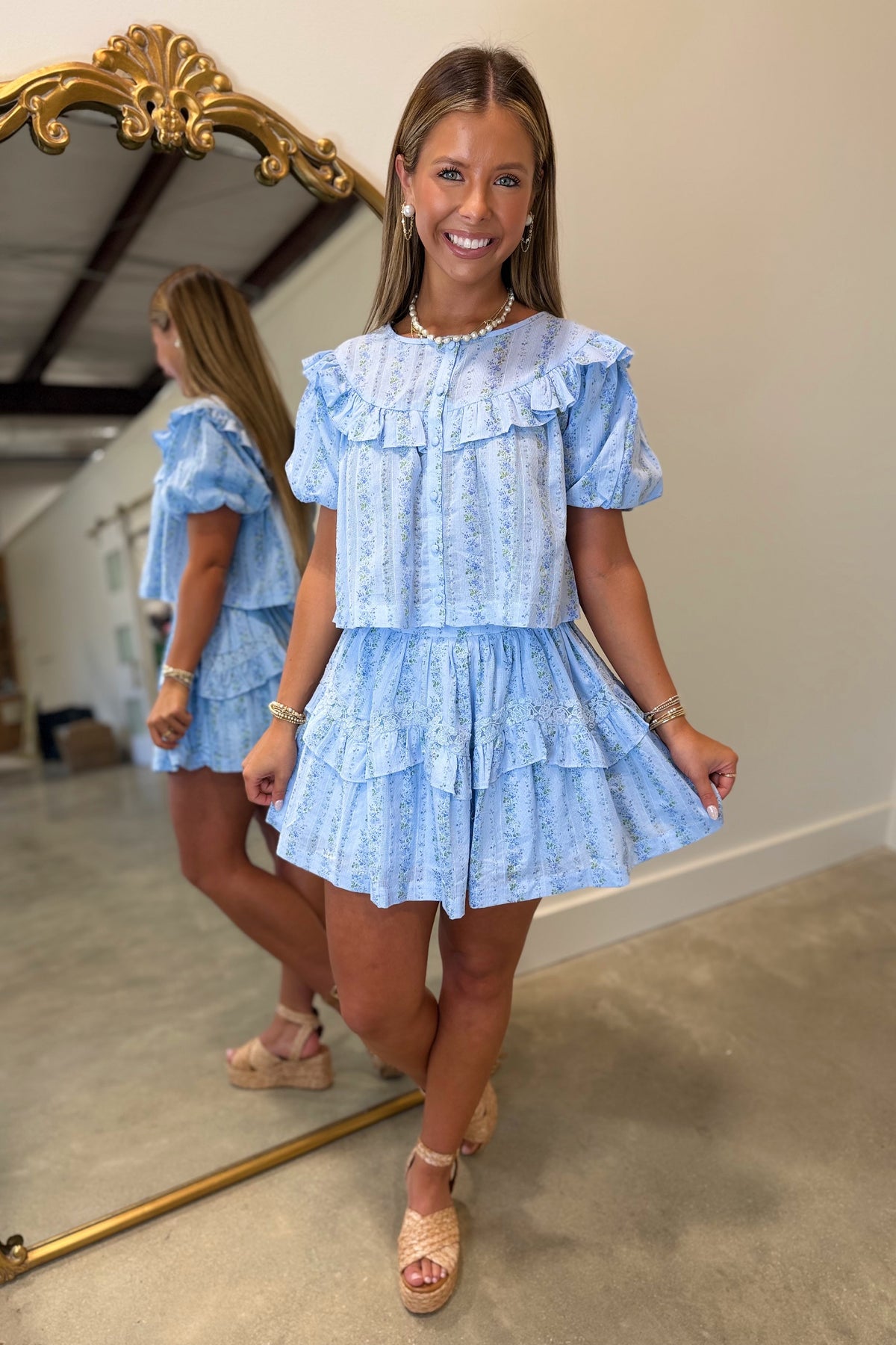 Sweet Escape Floral Set Blue