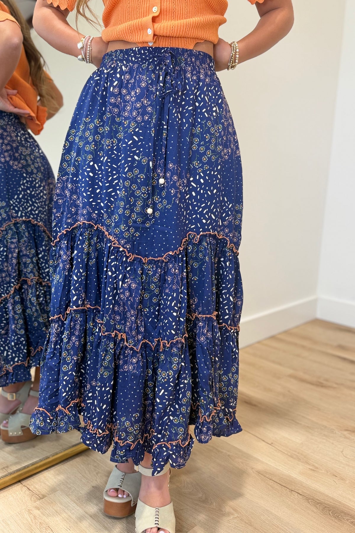 Blueberry Hill Floral Skirt