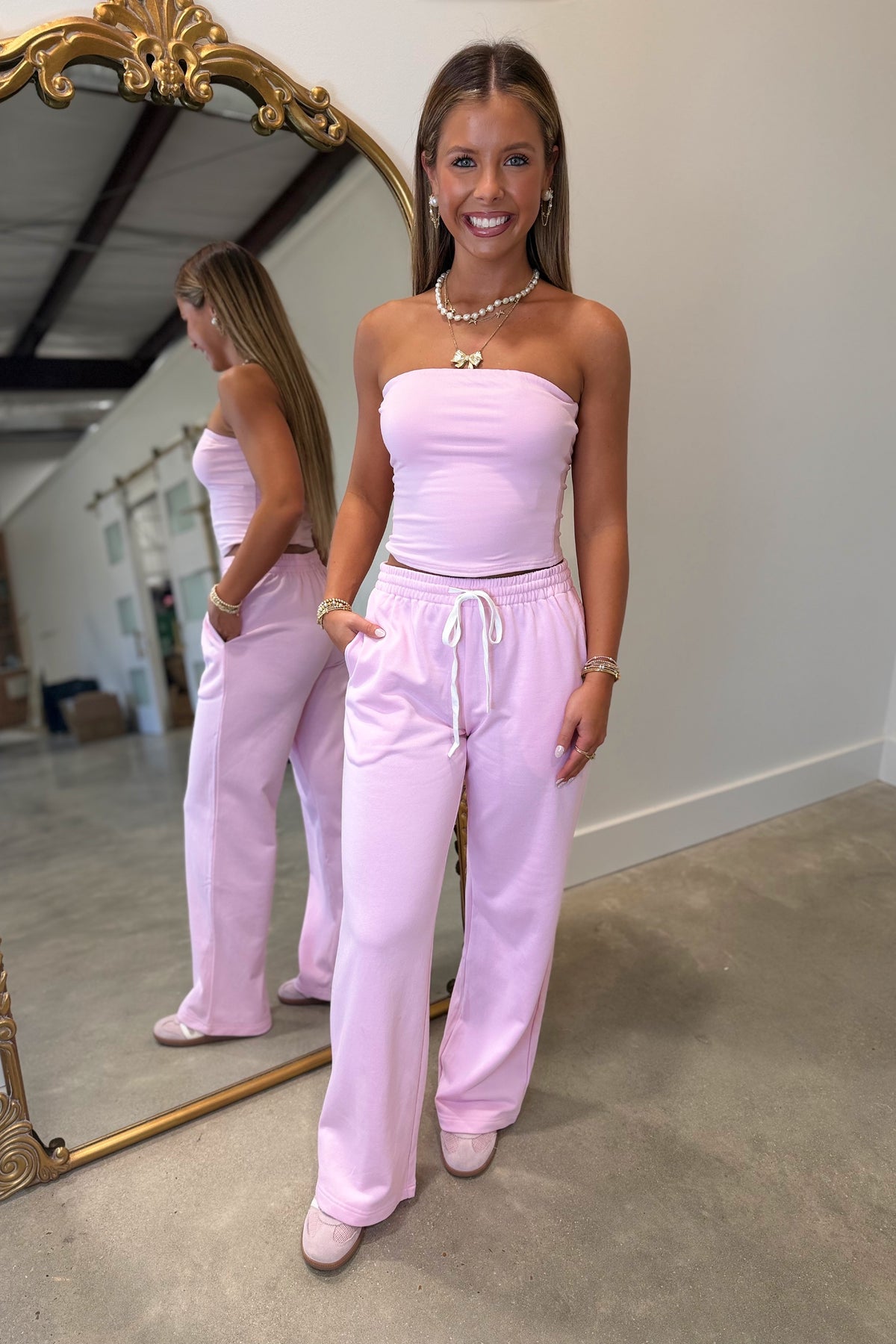 Sunkissed and Strapless Tube Set Pink