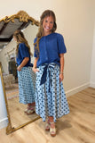 Umgee Short Sleeve Sweater Cardigan Navy