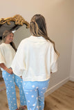 Fall Fest Short Sleeve Sweater White