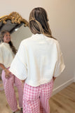 Fall Fest Short Sleeve Sweater Cream