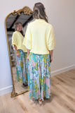 Fall Into Color Patch Print Wide Leg Pants