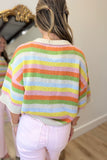Quiet Weekend Multi Stripe Sweater Sunrise