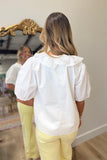 Collar Frills Top White