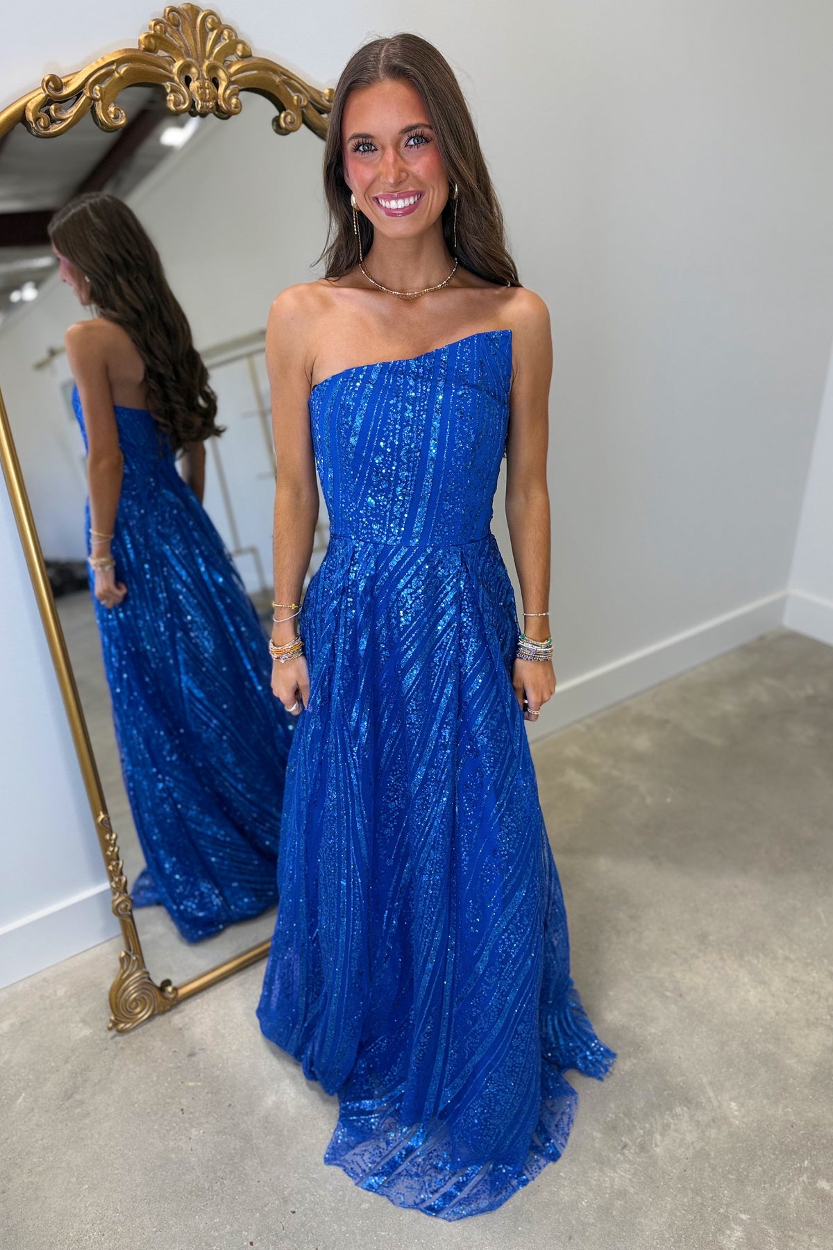 Steal The Spotlight Asymmetrical Prom Dress Royal