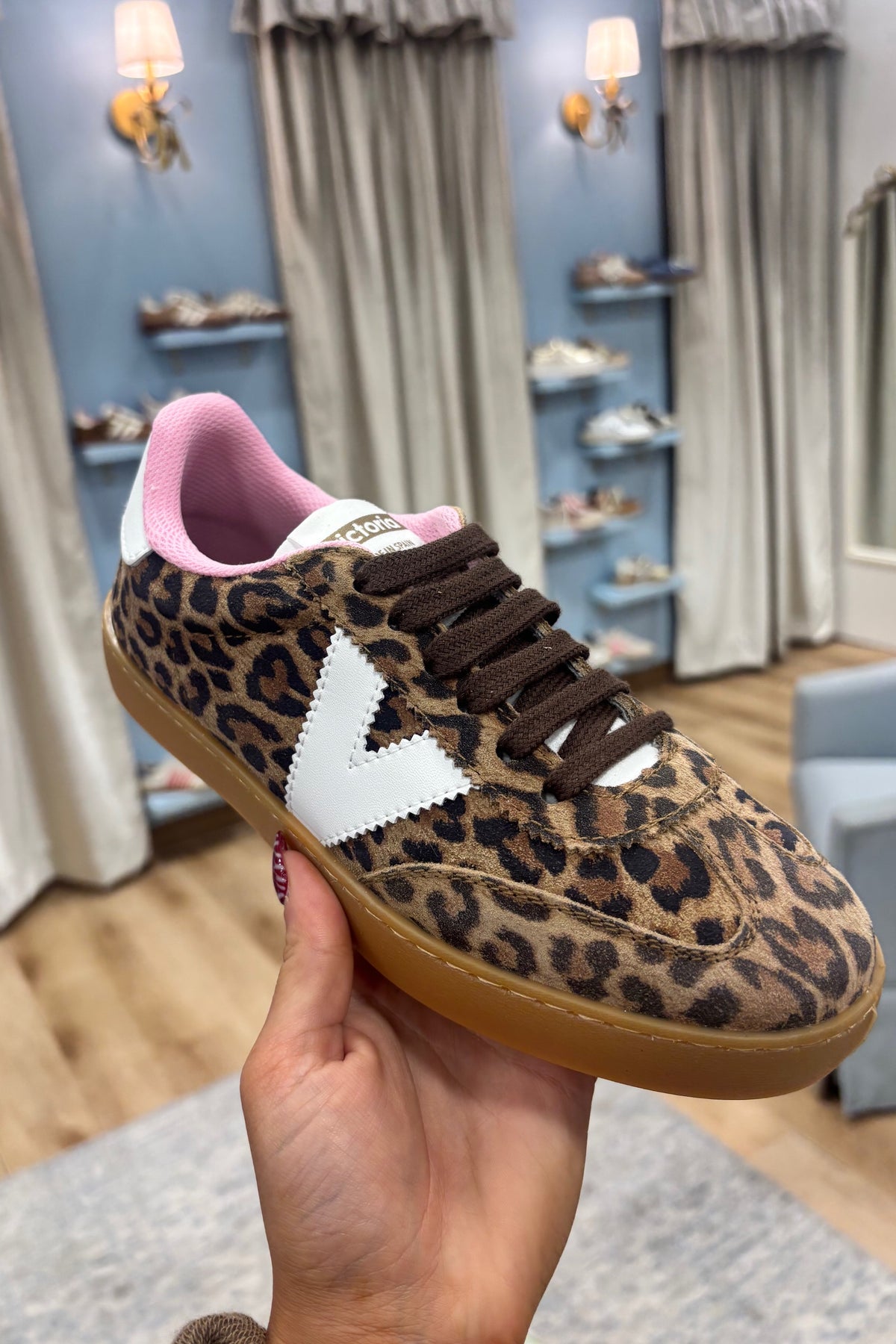 Victoria Berlin Suede Sneakers Leopard