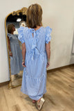 Mud Pie Bardot Maxi Dress Blue