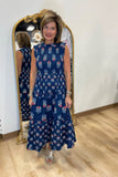 Mud Pie Ward Smocked Dress Navy