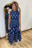 Mud Pie Ward Smocked Dress Navy