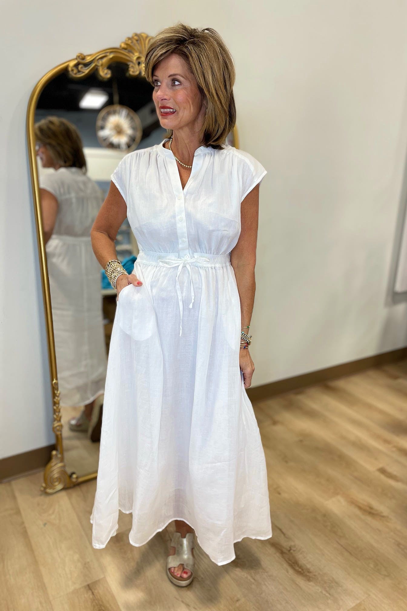 European Summer Dress White European Summer Dress White