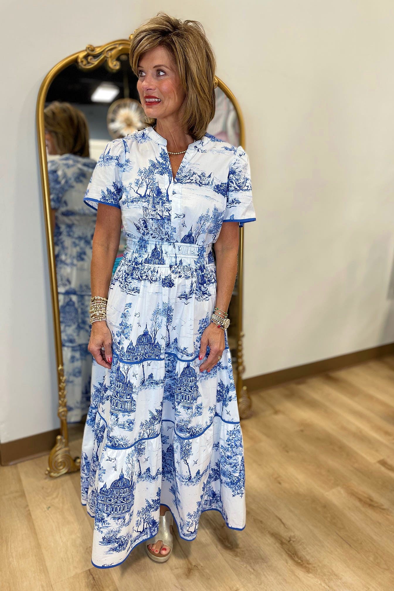 Umgee Capital SS Dress Blue