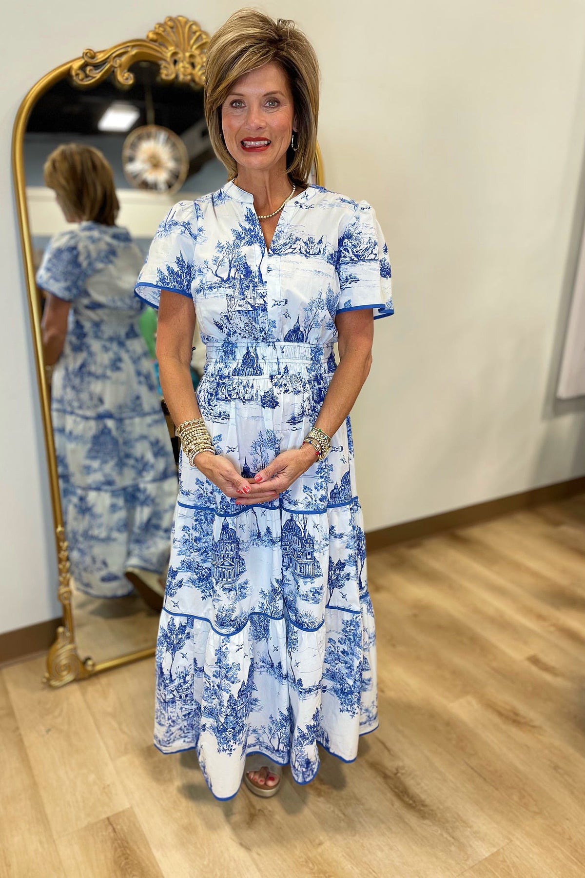 Umgee Capital SS Dress Blue
