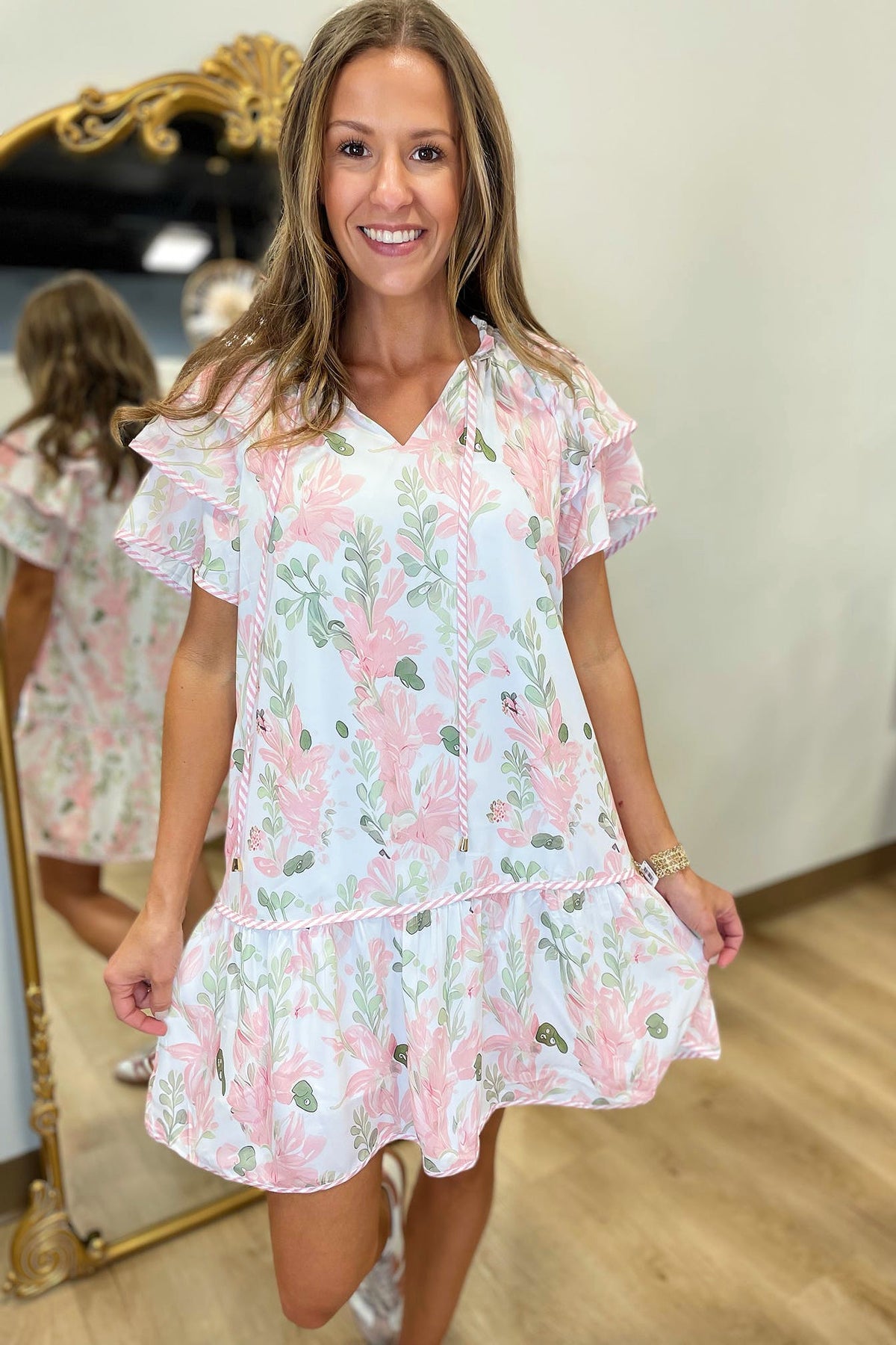 Ruffle Meadow Dress Pink