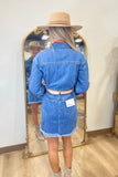 Bayeas Resa Denim Shirt Dress Medium Blue