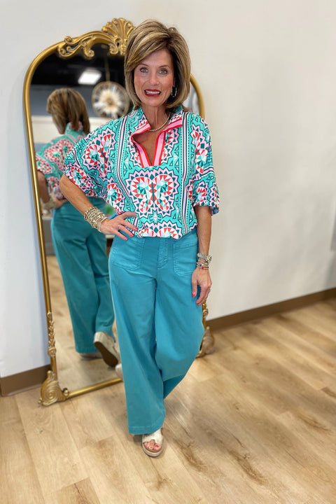 Another Love Bristol Pant Meadow Teal