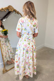 Petal Grove Asymetrical Drop Waist Dress Cream