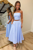 Set Sail Striped Set Blue