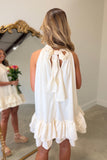Timeless Romance Ruffled Dress Cream