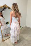 Blooming Tiers Midi Dress Green