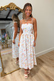 Petal Breeze Cutout Midi Dress