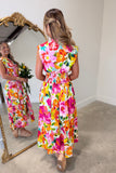 Stella Vibrant Floral Midi Dress