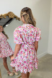Bold Bloom Belted Dress