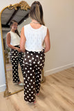 Perfect Polka Dots Scalloped Pants Brown