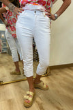 Charlie B Cuff Snap Pant White