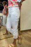 Charlie B Cuff Snap Pant White
